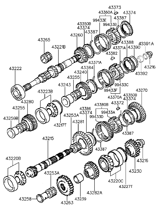 Transmission Parts Blowup - Hyundai Aftermarket